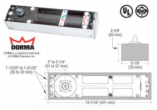 Bts803 Dorma Model Bts80 Size 3 En6 Floor Mounted Door